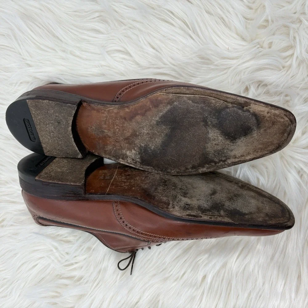 A. Testoni Black Label Oxfords Brogues U.S. Size 10 Made‎ In Italy